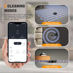 XIEBro 2 in 1 Robot Vacuum and Mop Combo, 6500Pa Suction, Robotic Vacuum Cleaner with 200 Min Runtime, Self-Charging, App/Alexa/Voice Control, Ideal for Hard Floor, Pet Hair, Carpet