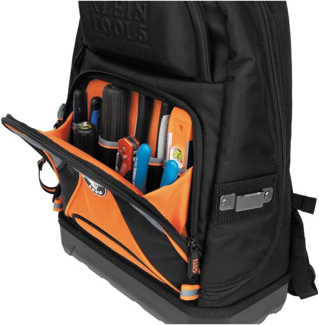 Klein Tools 55421BP-14 Tool Backpack, Heavy Duty Tradesman Pro Tool Bag Organizer with 39 Pockets, Molded Bottom