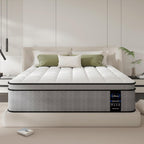 ETMOON 12 Inch Twin XL Mattress, Hybrid Memory Foam Mattress, Medium Firm for Side & Back Sleepers, Motion Isolation, Reinforced Edges, Targeted Back Support, No Fiberglass, Bed in a Box