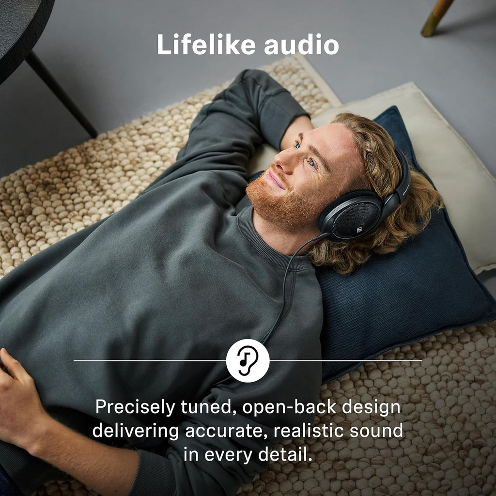 Sennheiser HD 560S Open-Back Over-Ear Wired Headphones – Neutral  Natural Sound for Music  Gaming  and Content Creation  Black