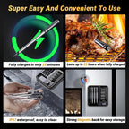 Wireless Meat Thermometer with 4 Probes, INKBIRD WiFi Meat Thermometer Digital Wireless for Rotisserie Grill Oven,Unlimited Range Dishwasher Waterproof Bluetooth Thermometer for iOS & Android