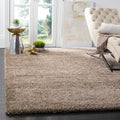 SAFAVIEH Milan Shag Collection Area Rug - 6' x 9', Dark Beige, Solid Design, Non-Shedding & Easy to Clean, Plush Thick Pile, Ideal for Living Room, Bedroom (SG180-1414)