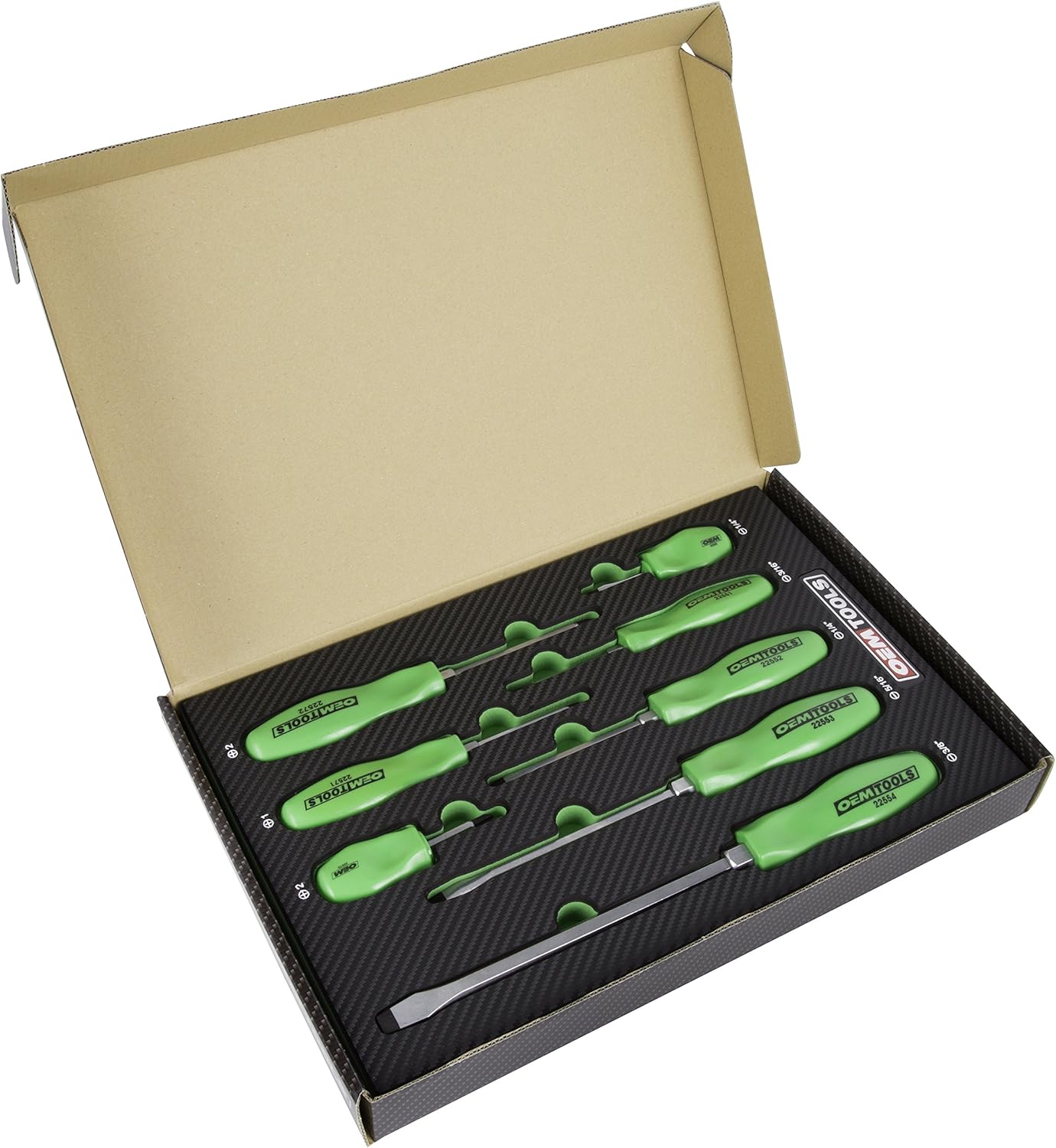 OEM Tools 23999 Mechanic's Screwdriver Set, 8 Piece | 8 Commonly Used Slotted Flathead & Phillips Screwdrivers | Auto Mechanic & Technician, & Homeowner Tools | Alloy Steel
