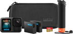 GoPro HERO13 Black Accessory Bundle - Includes The Handler  2 Enduro Batteries  2 Curved Adhesive Mounts  64GB SanDisk MicroSD Card  and Carrying Case