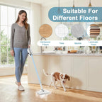 7-in-1 Steam Mop, 1200W Rotated Steam Cleaner for Home, 2 Modes, 400ML Removable Tank, 23FT Power Cord, 2 Pads, Multi-Surface Steamer for Hard Floor, Laminate Floor, Tiles Cleaning (Ocean Blue)