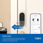 Tapo Smart Door Lock  Deadbolt | Keyless Entry  Fingerprint Recognition  Touchscreen Keypad & in-App Monitoring with Scheduled Access|1-Year Rechargeable Battery |BHMA Grade 2 | DL110