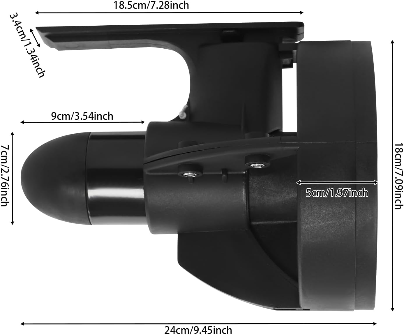 12v Paddle Board Electric Motorized Fin, 288w Sup Motor Electric Fin, Paddle Board Motor Propeller with Button Control, Rechargeable Surfboard & Kayak Thruster Kit, Battery Not Include