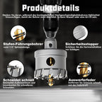 GSTK Upgrade Heavy Duty Carbide Hole Saw 14 Pcs,Metal Steel Hole Saw Drill Bit,TCT Hole Cutter,Alloy Hardness Upgrade, with 2*Extra Titanium Plated Pilot Center Drill and 2*L-Wrench