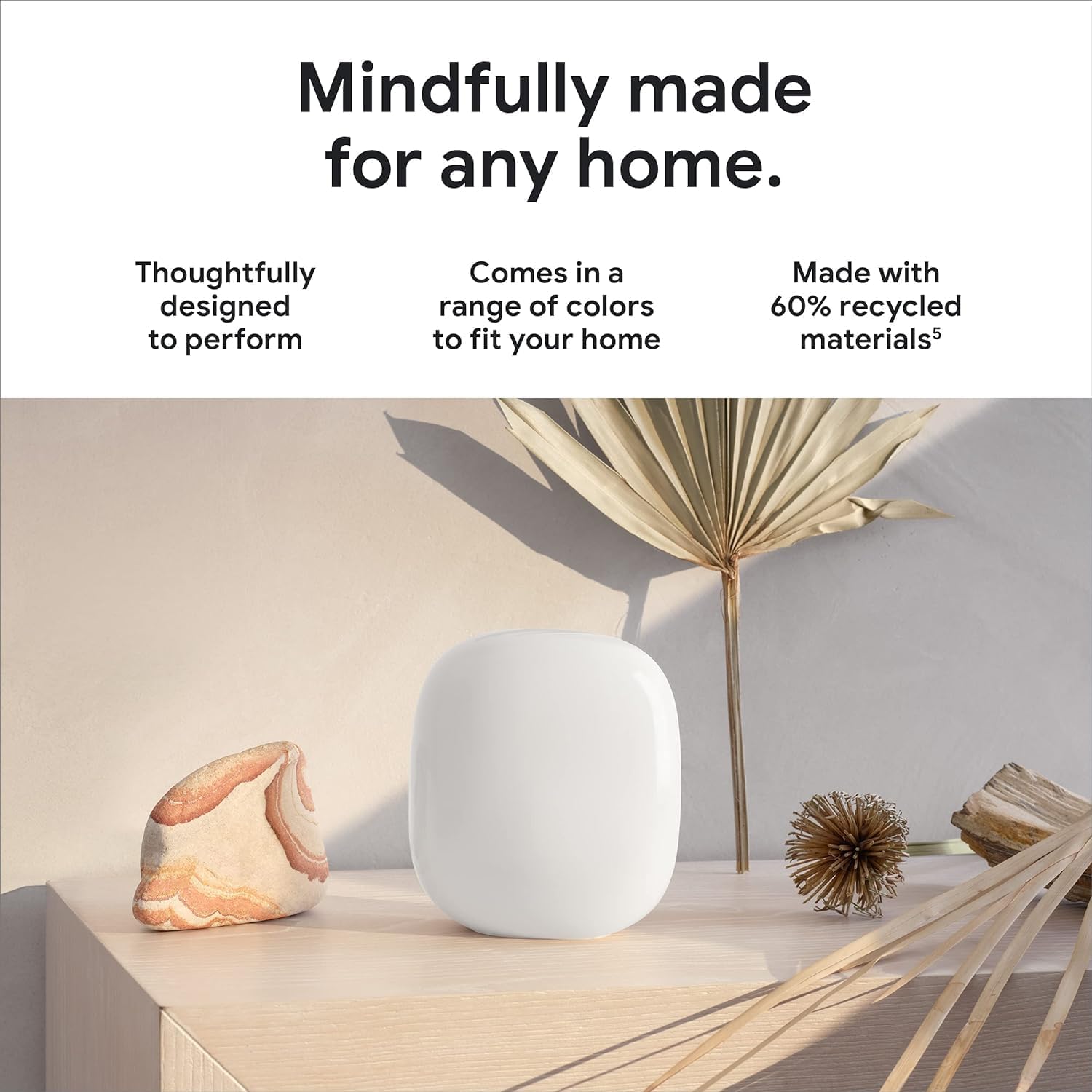 Google Nest WiFi Pro - Wi-Fi 6E - Reliable Home Wi-Fi System with Fast Speed and Whole Home Coverage - Mesh Router - Non-Retail Packaging - 3 Pack - Snow