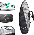 DORSAL Travel Shortboard and Longboard Surfboard Board Day Bag Cover Black/Grey Nylon 5'7