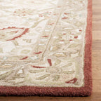 SAFAVIEH Anatolia Collection Area Rug - 8' x 10', Beige & Rust, Handmade Traditional Oriental Wool, Ideal for High Traffic Areas in Living Room, Bedroom (AN512E)
