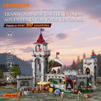Medieval Guard Post Lighting Building Bricks Set - Middle Ages Castle Modular Collection Display Kit with Minifigures 2945 Pcs for Adults & Teens