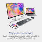 Dell S2722QC Monitor - 27 inch 4K USB-C   UHD (3840 x 2160) Display  60Hz Refresh Rate  8MS Grey-to-Grey Response Time  Built-in Dual 3W Speakers  1.07 Billion Colors - Platinum Silver