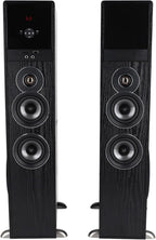 Rockville TM80B Powered Home Theater Tower Speaker System  Black  800W  8" Subwoofers  Bluetooth  USB/SD Playback  FM Radio  Remote Control  Karaoke Ready  Perfect for Home Entertainment