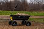 7GCG-NF Heavy-Duty Poly Dump Garden Cart with No-Flat Tires, 7 Cubic Feet, 1200-Pound Capacity, Black, Amazon Exclusive