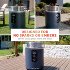 Ninja Fireside360™ Outdoor Heater & Fire Pit | 3 Modes: Flame  Heat  Flame & Heat | Portable for Patio  Deck  Camping  Beach | Easy Control Smokeless Flames | Push to Start Ignition | Black | OF101BK
