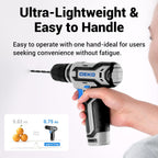 Tool Set: Tool Kit with 12V Cordless Drill, Hand Toolbox with storage case, Mechanic Tool set for Home Repairs, Blue