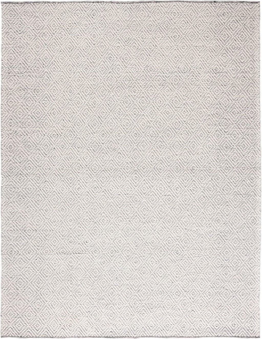 SAFAVIEH Natura Collection Area Rug - 9' x 12', Ivory & Light Grey, Handmade Wool, Ideal for High Traffic Areas in Living Room, Bedroom (NAT503A)