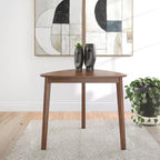 Signature Design By Ashley Lyncott Casual Triangle Dining Room Table, Mid-Century Modern, Seats 3, Rounded Corners, Wood, 35.25" W x 33.5" D x 30" H, Brown