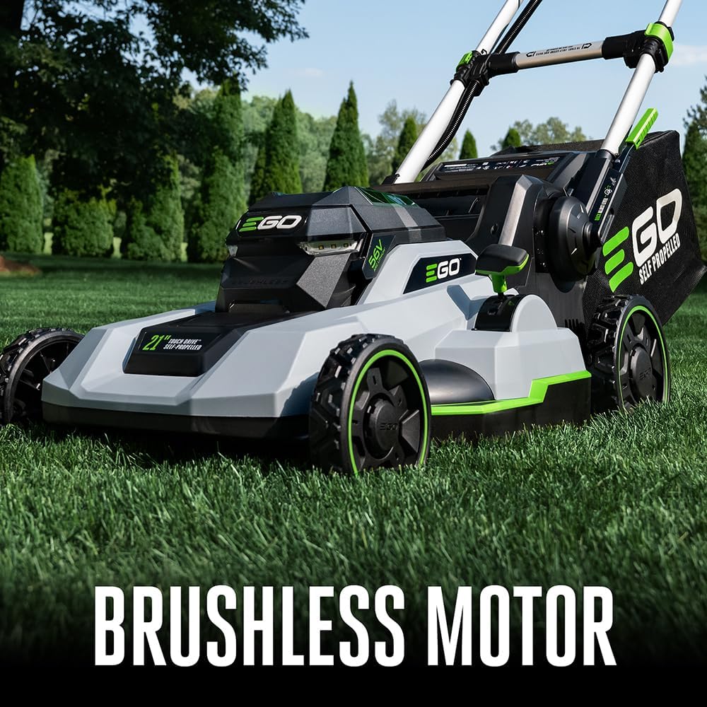 EGO Power+ Electric Lawn Mower  Self-Propelled Cordless with Touch Drive  Includes 56V 7.5Ah Battery and Rapid Charger – LM2125SP