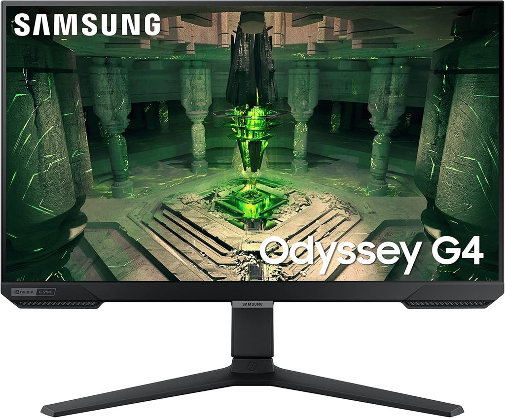 SAMSUNG 25" Odyssey G4 Series FHD Gaming Monitor  IPS  240Hz  1ms  G-Sync Compatible  AMD FreeSync Premium  HDR10  Ultrawide Game View  DisplayPort  HDMI  Fully Adjustable Stand  LS25BG402ENXGO