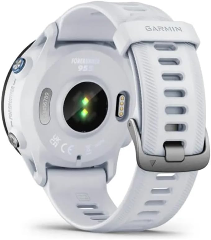 Garmin Forerunner® 955  GPS Running Smartwatch  Tailored to Triathletes  Long-Lasting Battery  Whitestone