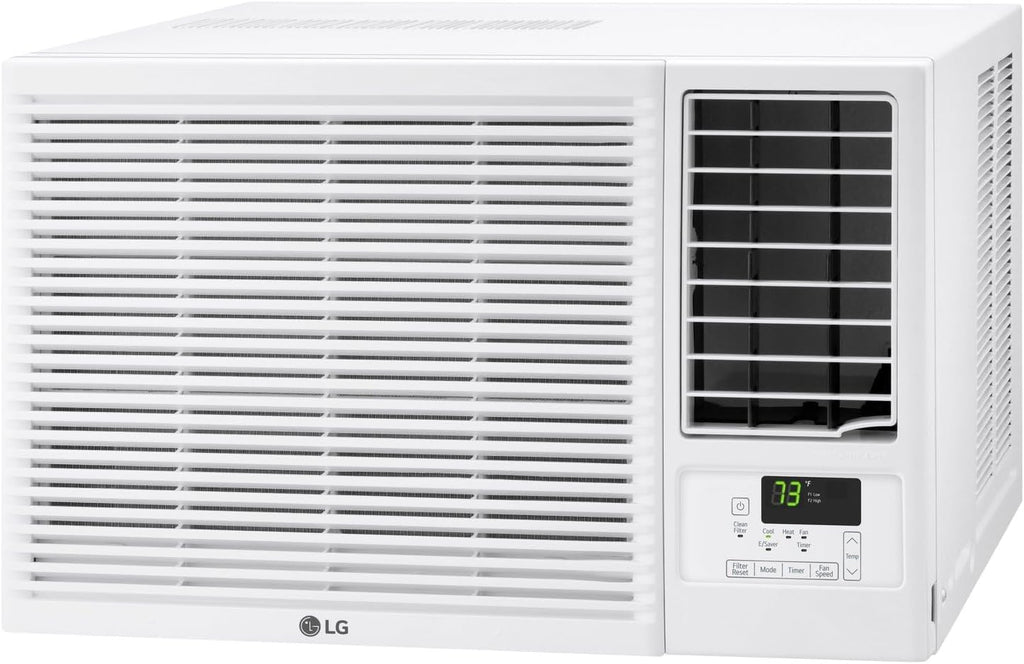 LG 12,200 BTU Window Air Conditioner with Supplemental Heat, 230/208V, Cools 570 Sq.Ft. (19' x 30' Room Size), Electronic Controls with Remote, 2 Cooling, Heating & Fan Speeds, Slide in-Out Chassis
