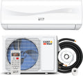 COSTWAY 12000BTU Mini Split Air Conditioner& Heater, 20 SEER2 115V Wall-Mounted Ductless AC Unit Cools Rooms up to 750 Sq. Ft, Energy Efficient Inverter AC with Heat Pump (Blast Series)