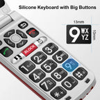 Easyfone Prime-A1 Pro Unlocked 4G Flip Cell Phone for Seniors | Easy-to-Use | Big Buttons | Clear Sound | SOS & Block Button | Photo Speed Dial | SIM Card Included and Charging Dock (Red)