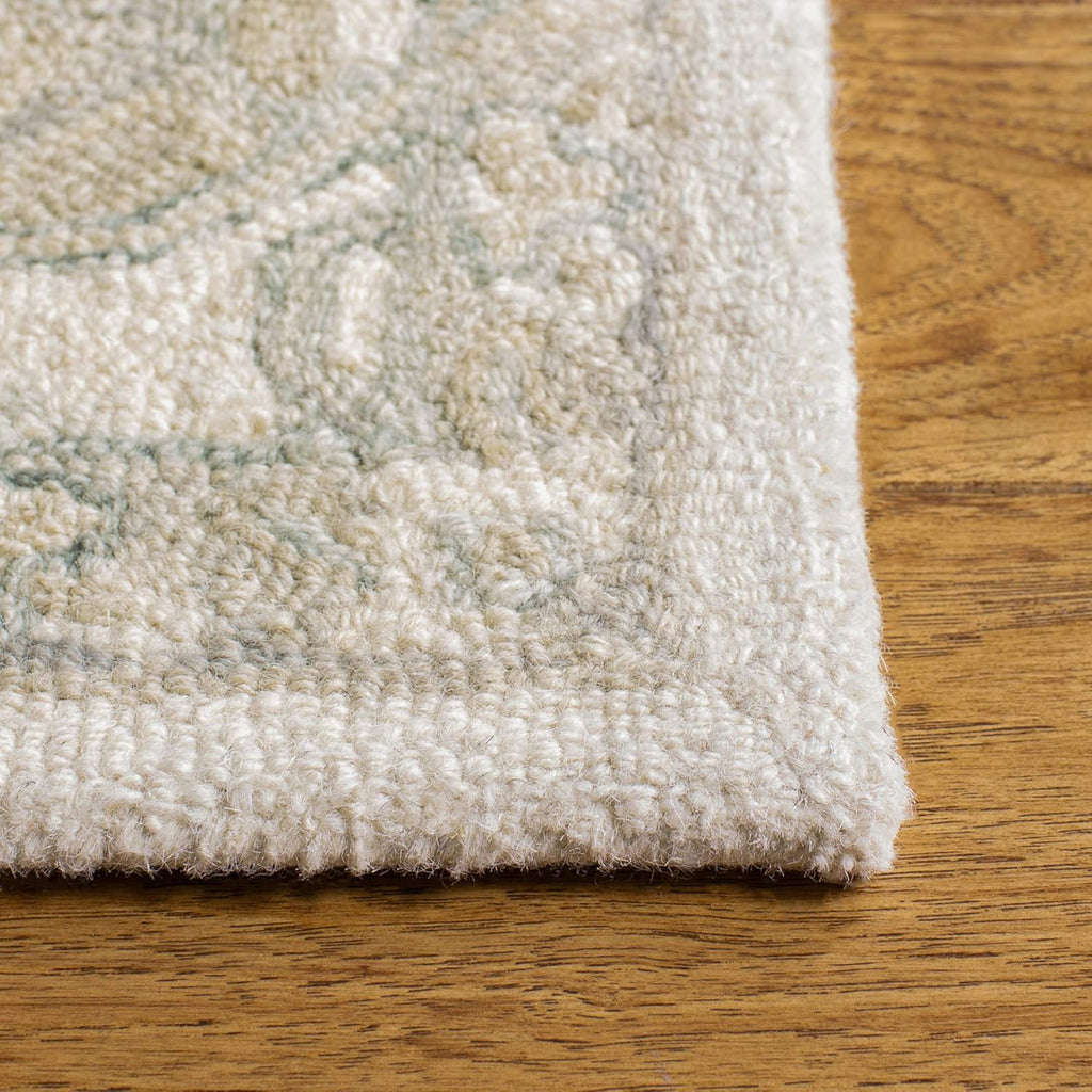 SAFAVIEH Area Rug 8x10 - Micro-Loop Collection - Large - Ivory & Beige, Handmade Wool, Shabby Chic Design, Ideal for Living Room, Bedroom, Office, Dining Space (MLP503B)