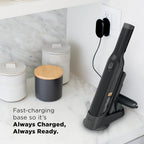 Shark WANDVAC Cordless Hand Vac, Lightweight, Versatile and Portable at 1.4 lbs., Powerful Suction for Pet Hair, Charging Dock, One-Touch Empty for Car & Home, Duster Crevice Tool, Black, WV201BK