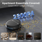 Robot Vacuum and Mop Combo, 2-in-1 Robot Vacuum Cleaner, 2.87'' Slim Design, Wi-Fi/App/Voice Control, 3D Obstacle Avoidance & Self-Charging Robotic Vacuum for Hard Floors, Carpets, Pet Hair