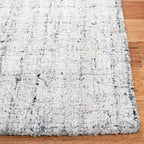SAFAVIEH Abstract Collection Area Rug - 9' x 12', Camel & Black, Handmade Wool & Viscose, Ideal for High Traffic Areas in Living Room, Bedroom (ABT141C)