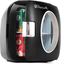Uber Appliance UB-XL1 Personal Portable Mini Fridge 12 can Thermoelectric Cooler & Warmer for indoor/outdoor - bedroom, office, dorm, car, boat, RV - 110V AC & 12V DC cords included - Matte Black