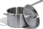 Made In Cookware | 4 Quart Stainless Steel Saucepan with Lid | 5 Ply Stainless Clad Sauce Pan | Professional Cookware | Crafted in Italy | Induction Compatible