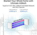 ASUS ZenWiFi BT10 Tri-Band WiFi 7 Mesh  18 Gbps  3000 sq.ft (1pk)  Dual 10G Ports  Security and Parental Controls Included  Smart Home Master SSIDs  4G & 5G Mobile Tethering