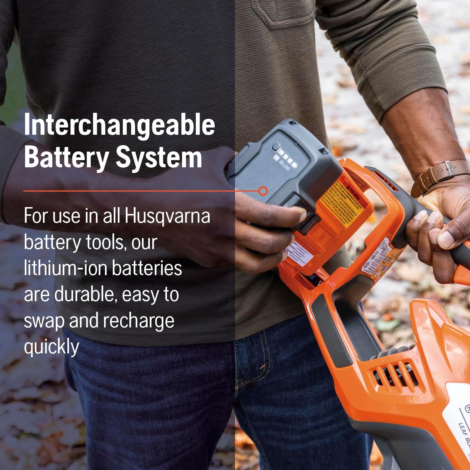 Husqvarna Leaf Blaster 350iB Battery Powered Cordless Leaf Blower  200-MPH 800-CFM Blower with Brushless Motor and Quiet Operation  40V Lithium-Ion 7.5 Ah Battery and Charger Included  970569904