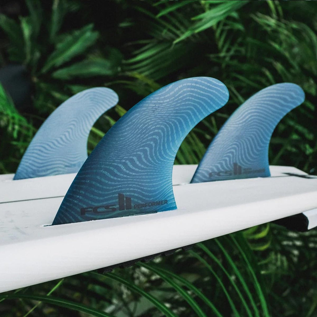 FCS II Performer Neo Glass Medium Tri Fin Set | Designed for Speed, Control, & Flow - Ideal for Diverse Surf Conditions, Adaptable & Consistent