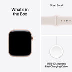 Apple Watch Series 11 GPS + Cellular 42mm Smartwatch with Rose Gold Aluminum Case w Light Blush Sport Band - S/M. Sleep Score  Fitness Tracker  Health Monitoring  Always-On Display  Water Resistant