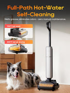 DREAME Aero Pro Wet Dry Vacuum Mop, Ultra-Slim with Hot Self-Cleaning/Self-Drying, 0 Hair Tangle Great for Pet Owner, Powerful Wet Dry Vacuum with 60min Runtime, Pick-up & Mop at The Same Time