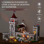 Medieval Guard Post Lighting Building Bricks Set - Middle Ages Castle Modular Collection Display Kit with Minifigures 2945 Pcs for Adults & Teens