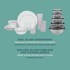 Gibson Home 74 Piece Kitchen in a Box Pots and Pans Cookware, Plates and Bowls Dinnerware, Cutlery Knife Block, Flatware Utensils, Tools & Gadgets, Storage, Glasses Set