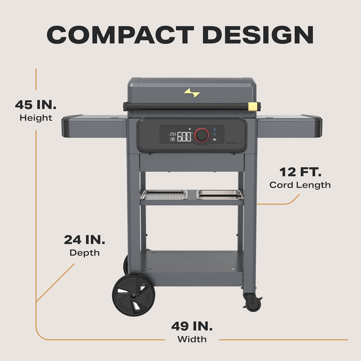 Current® Model G Griddle, Smart Electric Outdoor Flat Top BBQ Grill with 200°F to 600°F Range for Searing & Roasting, Digital Precision, Apartment-Friendly & Weather-Resistant
