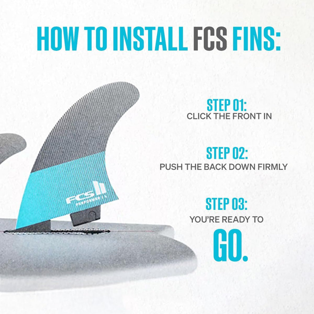FCS II Reactor White Edition Surfboard Fin Set – Performance Core Tri Fins Compatible with FCS II Plug System
