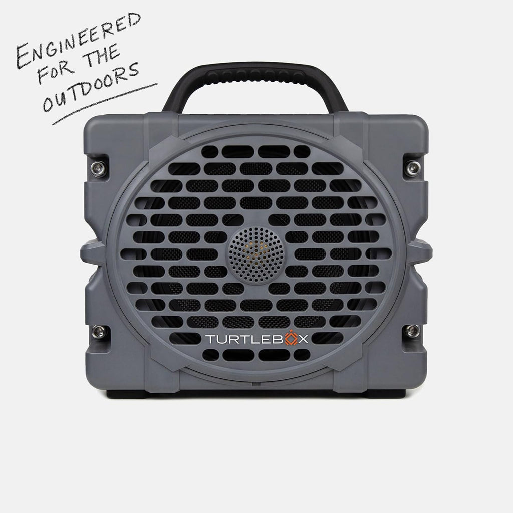 Turtlebox Grande: Loud! Outdoor Portable Bluetooth 5.4 Speaker | Rugged  Waterproof  Ultra-Portable | Plays to 126db  Deep Bass  Shockproof  Unlimited Pairing for Full Stereo Experience  Gray