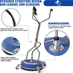 MEKOH Pressure Washer Surface Cleaner 20''  4500PSI Power Washer Surface Cleaner Attachment with Wheels  Pressure Washer Accessory for Driveway Sidewalk Curb Deck Patio Cleaning  3/8'' Quick-Connect