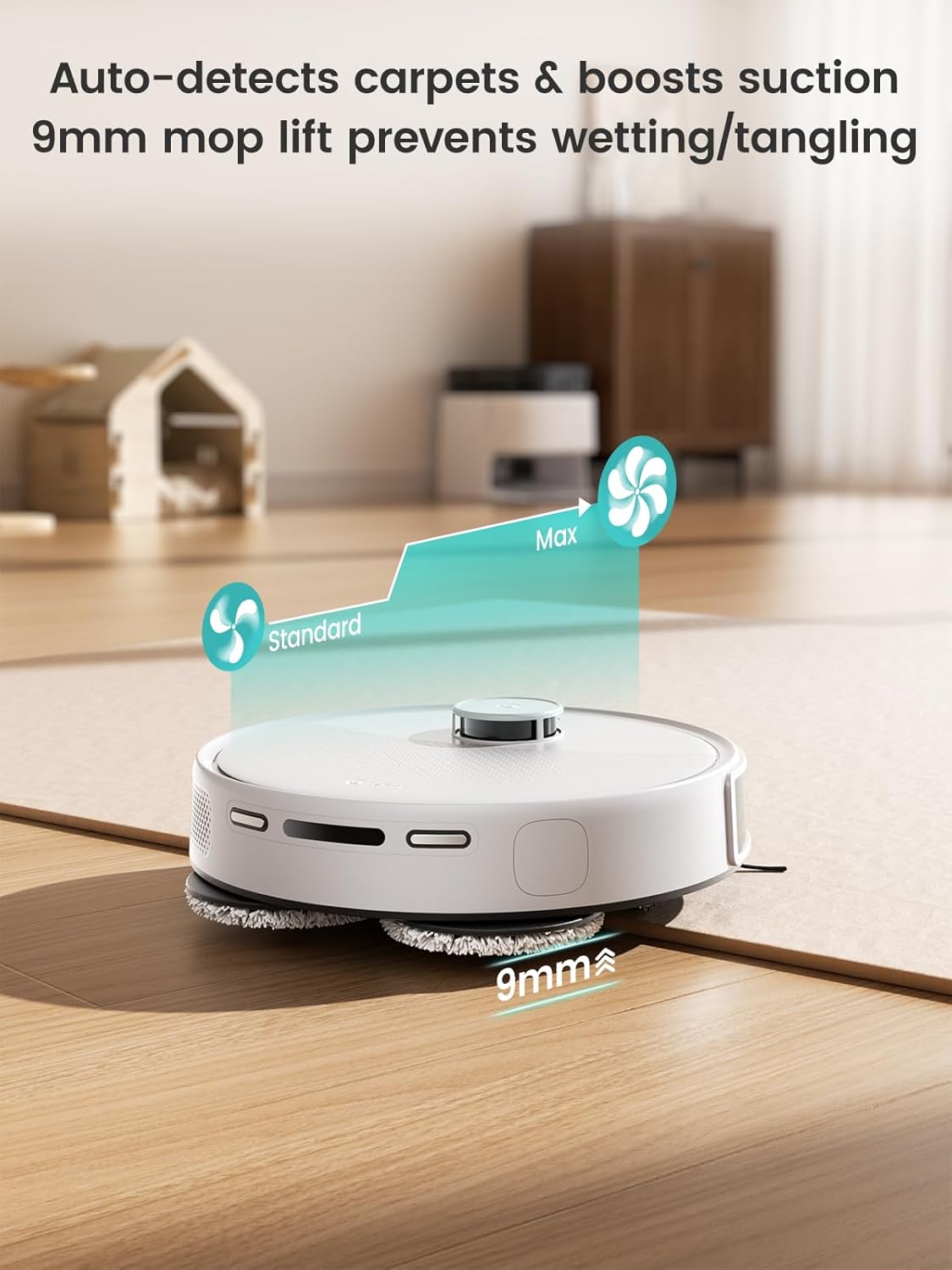 Lefant LiDAR Robot Vacuum and Mop, 12000Pa Suction, 90-Day Self-Emptying, Obstacle Avoidance, Auto Mop Washing&Drying, All-in-One for Pet Hair Carpet, 5G WiFi Alexa/APP/iWatch Control, M3