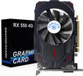 ZER-LON Radeon RX 550 4GB Graphics Card, GDDR5 128 Bit PCIE 3.0 Computer Gaming Gpu, 1183MHz Video Card with HDMI/DP/DVI Ports Support 4K