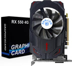 ZER-LON Radeon RX 550 4GB Graphics Card, GDDR5 128 Bit PCIE 3.0 Computer Gaming Gpu, 1183MHz Video Card with HDMI/DP/DVI Ports Support 4K