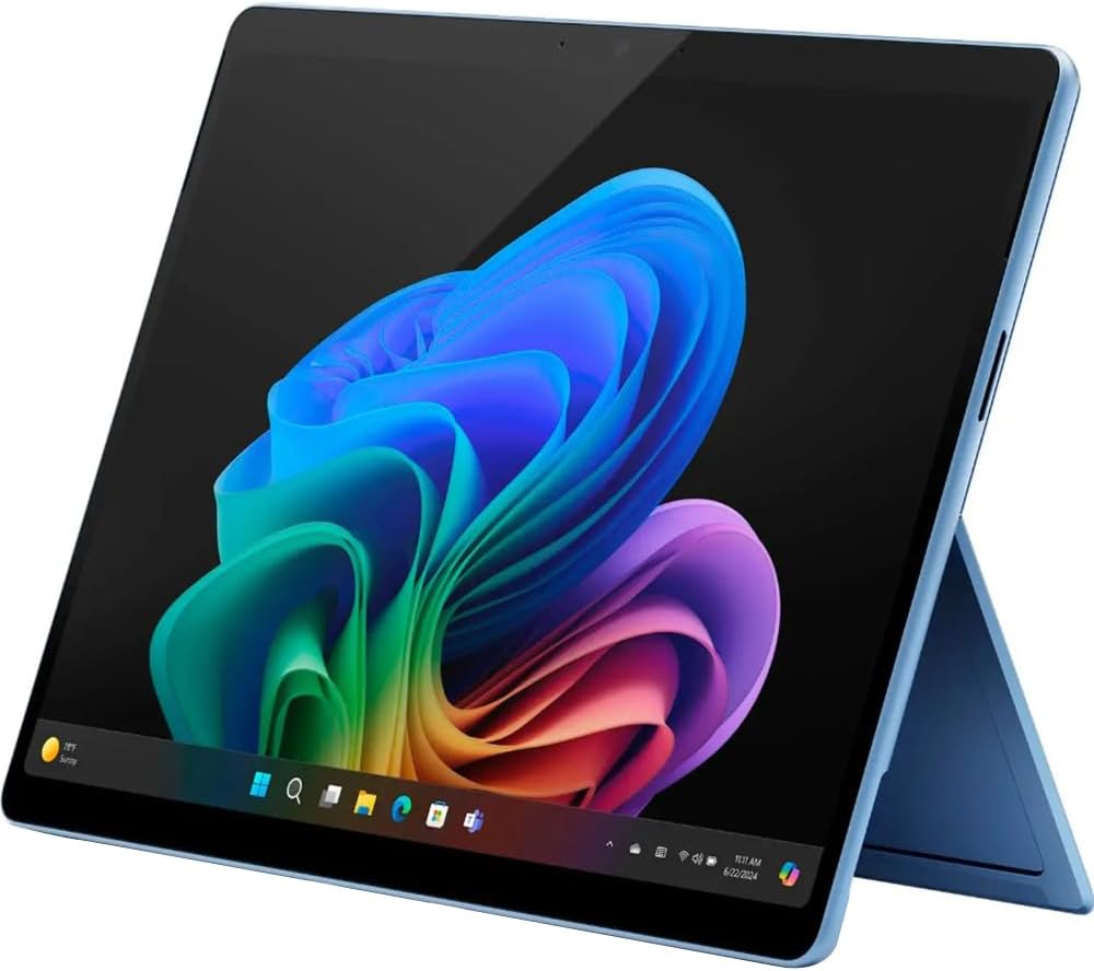 Microsoft Surface Pro 2-in-1 Laptop/Tablet (2024)  13" OLED Touchscreen Display  16GB RAM  512GB Storage | Windows 11 Copilot+ PC  Snapdragon X Elite (12 Core)  Sapphire